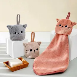 Towels Robes Cat Hand Towel For Child Super Absorbent Microfiber Kitchen Towel High-efficiency Tableware Cleaning Towel Bothroom Tools