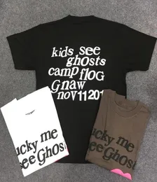 19ss Lucky Me Kids See Ghosts Cfg Tee Men Men Women Graffiti List wydrukowany Tshirt Hip Hop Street Young Short Sleeve HFYMTX4531701239