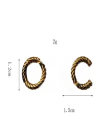 20 color 18k oro lettere doppie a doppia lettere per perle orecchini donne designer di marca di lusso cristallo rinestone orecchino gioielli metallici FA7421077