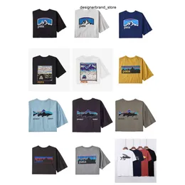 デザイナーTシャツグラフィックティーTシャツコットンブルーブラックワートアウトドアアウトドア山