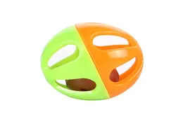 100st Pet Supplies Hollow Plastic Cat Toys Bell Balls 35cm Färgglada med älskvärd röst Interaktiv boll 138 -tums Tinkle Puppy4594458