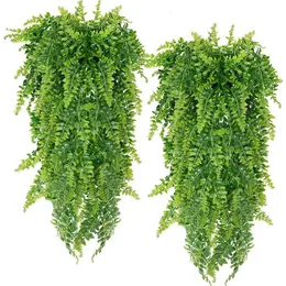 Fiori decorativi ghirlande da 90 cm pianta artificiale muro di plastica appeso Fern persiano Leave Home Garden Wedding Party Wall Balcony Decoration Fish Plant Fish Plant