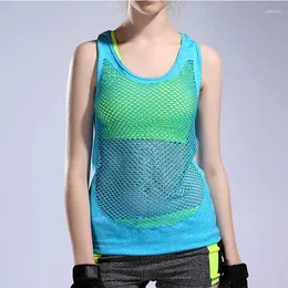 Active Shirts Professional Women Gym Sports Sleeveless Tank Tops Fitness Running Clothes Loose Yoga Vest Hollow Out Coletes