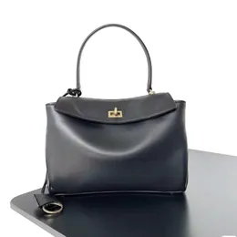 Дизайнерская леди верхняя ручка роскошная дуфельская родео сумка для женщины высокая емкость черная сумка черная сумка сумочка кожа