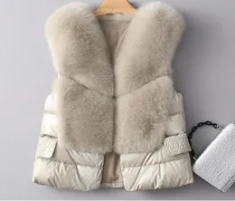 women039sベスト短いベストジャケットフェイクファー女性ウィンタージレットコート韓国ファッションの袖なしのウエストコートトップウォームブラックPuff8382206