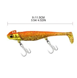 Y8AE Soft Lure Simution Fish Bait with Hard Metal Jig Hook for Trout Bass Salmon Entertainment Fishing Supplies70117105846998