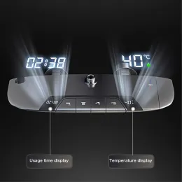 Luxury Gun Grey Messing Duschsystem Konstante Temperatur Digitale Display Design Ein Griff kalt heiße Dual Control Badezimmer Tap