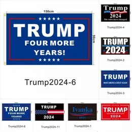 Bannerflaggor Trump Val 2024 Håll flaggan 90x150cm Amerika hängande banners 3x5ft digitaltryck Donald Drop Delivery Home Garden Fes Dheih