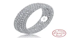 Качество реальное 925 стерлинговое серебро кольцо штампа Полное сочетание кубическое циркониевое мужское обручальные кольца для подарков 3811774