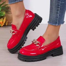 ارتداء أحذية النساء الأحمر 2024 الربيع السمي