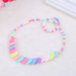 Collane a ciondolo Girls Collace Candy Candy Color Jewelry Bracciale perle coreane bambino