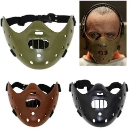 Maski imprezowe Hannibal Lecter Silent Lamb ukrywa rolę grania maska ​​na Halloween Przerażającą maskę żywiczną Ogre Q240508