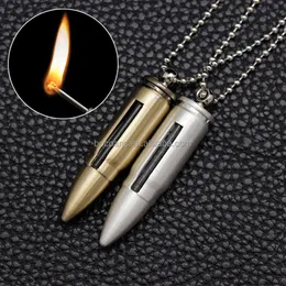 HY Match Sliding Ignition Kerosene Lighter Open Fire Personalized Creative Bullet Shaped Metal Kerosene Lighter