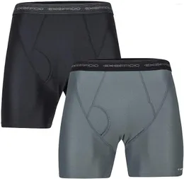 Underpants ExorCio maschi's Boxer Breve 2 pacchetti da uomo Sport Mesh Essiccatura rapida biancheria intima esterna traspirante USA Dimensioni