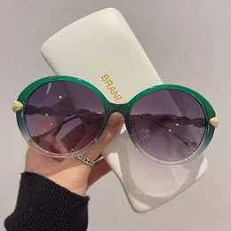 okulary przeciwsłoneczne policji nowe okrągłe okrągłe okulary przeciwsłoneczne gradientowe mody damskie okulary damskie luksusowe marki projektant przeciwsłonecznych parasol