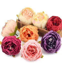 1 Pcs Hight Quality European Silk Peony Heads Fall Vivid Fake Leaf Artificial Flowers For Wedding Home Party7214032