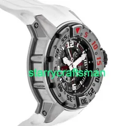 RM Luxury Watches Mechanical Watch Mills RM028 Automatic Watch 47mm Titany Legierung Hülle Herren Uhr RM028 AJ Ti-Ti Stfk