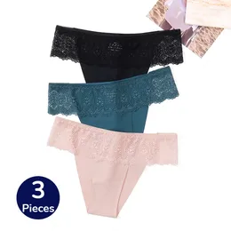 Women's Panties BZEL 3PCS/Set Exquisite Lace Woman Underwear Sexy Lingerie Fashion Hollow Out Bikini Soft Comfortable Underpants