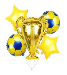 1set Alüminyum Folyo Balonlar Altın Kupa Yıldız Futbol Tema Etkinlik Festivali Etkinlik Kazanan Helyum Balonları Çocuk Odası Süslemeleri6398155