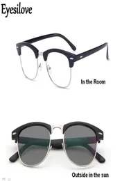 Eyeslove Classic Gotowe okulary pochromowe Szklanki krótkowzroczne z wrażliwymi soczewkami Soczewki Grey8431904