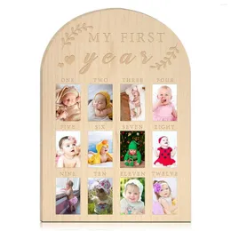 Frames Ano PO Display Board Decorações de Nursery Primeiro Aniversário para Garota Baby Presente de lembrança