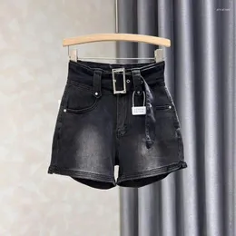 Женские джинсы с высокой талией джинсовые шорты женская женщина 2024 лето свободно