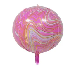 22 -Zoll -Marmor -Achat -Ballon Aluminiumfolie Ballon Regenbogen Krawatte Hochzeit Babyparty Geburtstagsfeier Osterballons 176 N22125842