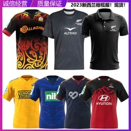 23 Zealand All Black Training Jersey Chieftain Hurricane Blue Highlander Crusaders Short Sleeve Olive Jersey