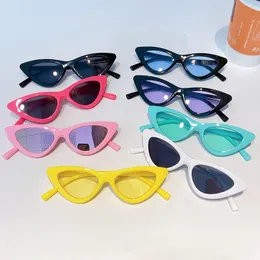 Cat Eye Kids Sunblock Solglasögon Fashion Brand Child Sun Glasses Anti-UV Baby Sun-Shading Girl Boy Sunglas 8 Färger