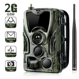 2G MMS SMS P Trail Wildlife Camera 20MP 1080p Night Vision Cellular Mobile Hunting Cameras HC801M Wireless Po Trap 240428