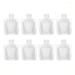 Depolama Şişeleri 8pcs 30ml Doldurulabilir Düz Torba Taşınabilir Seyahat Şeffaf Plastik Boş Ambalaj Çeşitli Sıvıları Doldurmak İçin Kullanılır