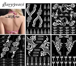 Whole30 Designs 1 Piece Large Henna Stencil Hollow Airbrush Paint Template Sexy Women Makeup Body Art Tattoo Stencil Temporar1335991