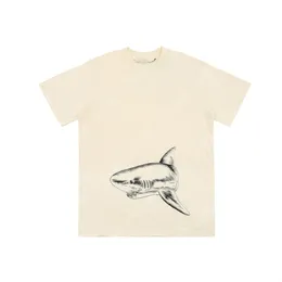 Palm PA 24SS Summer Letter Printing Sketch Broke Beheaded Shark T Shirt Boyfriend Gift Loose Oversized Hip Hop Unisex Short Sleeve Lovers Style Tees Angels 2225 ILPB