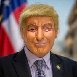 Maschere Donald Trump Great Halloween Party Accessorio, Maschere celebrità realistiche, costume in lattice, maschera per adulti americani per adulti