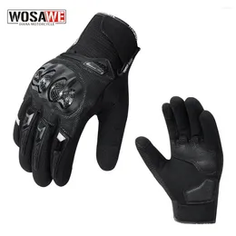 Cycling Gloves WOSAWE Touch Screen Scooter Electric Bicycle Hard Knuckle Motorcycle Windproof Racing Motorbike MTB Riding Glove