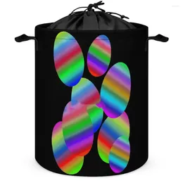 Storage Bags Colorful Easter Eggs For Unisex Lightweight Box Laundry Basket Organizer Division Of Clothes Lifting Hand