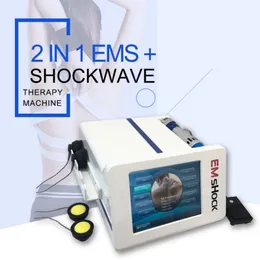 2 In1 Şok dalgası EMS Elektronik Kas Stimülatör Selülit İndirgeme Diz Sırt Ağrısı ED Tedavisi Emshock Wave Fizik Tedavi Makinesi