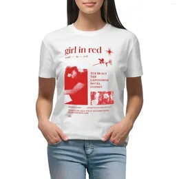 Frauenpolos Girl in Red World Tour Star T-Shirt-Shirts Grafische Tees übergroßen T für Frauen