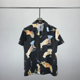 Magliette da uomo ploos t-shirt da uomo fiore di fiore di tigre camicie casual abbottoni giù a maniche corte camicia hawaiane camicie da design estate in spiaggia camicie c26