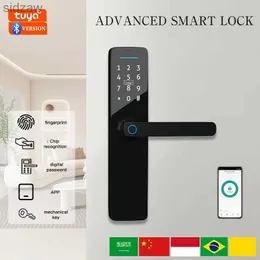 Akıllı Kilit PHIPULO TUYA Dijital Elektronik Kilit Akıllı Kapı Kilit Akıllı Ev Ahşap Kapı Kilidi Biyometrik Parmak İzi Kilit Anahtarsız WX