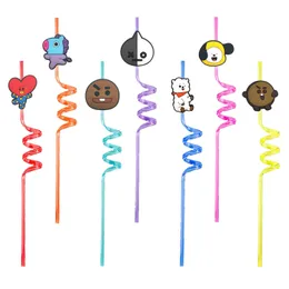 Trinken Sts Bt21 17 Themen verrückte Cartoon Partyzubehör für Gefälligkeiten Dekorationen Geburtstag Summer Plastic Kids Goodie Geschenke wiederverwendbarer St otuwx