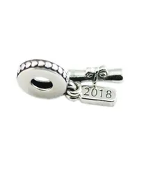 Passar charms armband 2018 Summer Graduation Scroll Charm Beads Original 925 Sterling Silver Charm Diy Jewelry for Women Making6672672