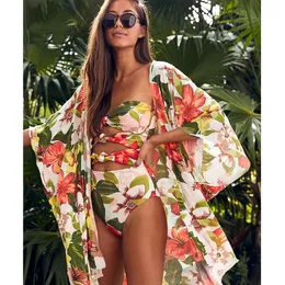 Verband One -Stück Badeanzug Frauen Badebekleidung gedruckt Monokini Blumener Badungsanzug Sommer Beachwear Bikinis Covering 240509