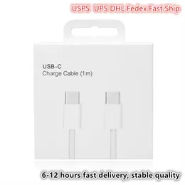 OEM -kvalitet 1m 3ft USB PD 20W 12W Typ C till C Super Fast Charging Cords Snabb iPhone Charger Cord iPhone -kabel för iPhone 14 13 12 11 X Pro Max och Samsung Android -telefoner