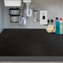 Proofing Black Under Sink Mat Waterproof Felt Layer Material Kök Skåp Foder Tvättbara läckor Spill Absorberande hyllmattor Lådan