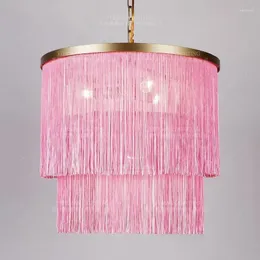 Lustres de lustre rosa lustre binge de penduramento pendurado em garotas sala de princesa linda para crianças de bebê home deco