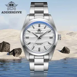 Andra klockor Addiesdive AD2030 Elegant Mens Quartz 36mm ROINTLESSSTEEL SAND DIAL M Vattentät handledsklänning Dive ES för män T240508