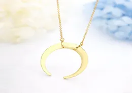 Dichiarazione di cestringa Crescent Moon Collana a catena lunga per donne Regali di compleanno di gioielli semplici Kolye Bayan Collaces3875045