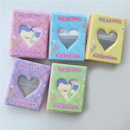 Kawaii Fotoalbum 3 Zoll Love Heart Hollow KPOP KARTEN BINDER NAME KARTE BUCHBUCHBUCH