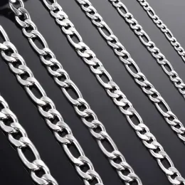 Chains 1 piece 3mm/3.8mm/4.5mm/5mm/6mm/7mm/7.5mm Figaro Link Chain Jewelry Classic Curb Necklace Stainless Steel Chain for Men Women d240509